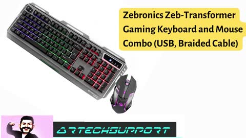 Zebronics Zeb-Transformer Gaming Keyboard and Mouse Combo (USB, Braided Cable)