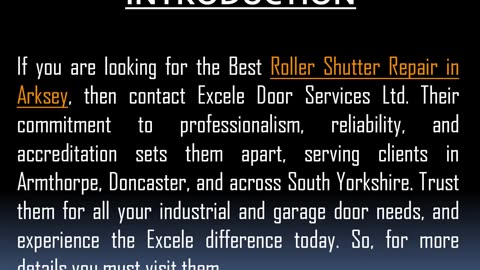 One of the Best Roller Shutter Repair in Arksey