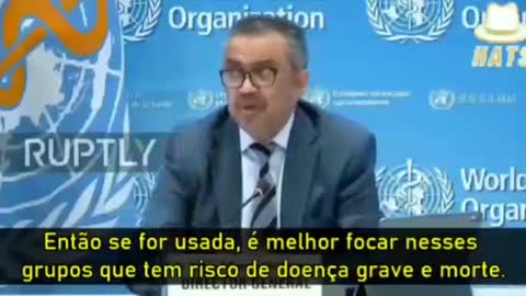 ELE DISSE ISSO MESMO? Tedros Adhanom, Diretor Geral da OMS.