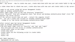 IPGraySpace: Sql Server - How to create new user, data base in express 2017