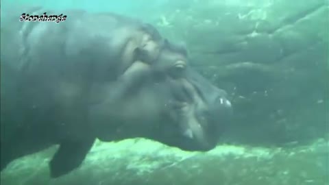 Most Amazing Hippo RUNNING, WALKING and SWIMMING Underwater