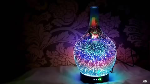 Aromatherapy Essential Oil Diffuser 3D Glass Vase Aroma Diffuser Changing and Waterless