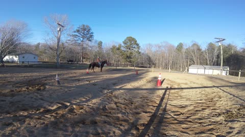 Part Time Cowboy - Cody and a Cloud Rider stopping exercise