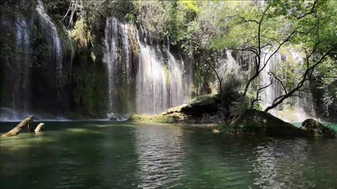 Relaxing music and Waterfall View