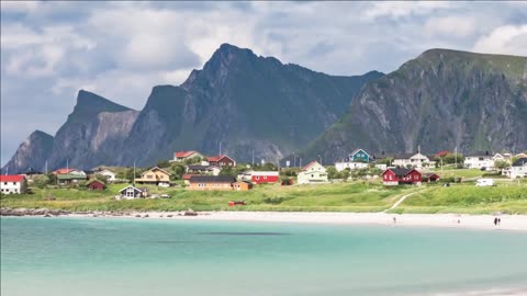 timelapse beach lofoten islands