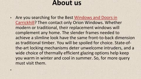 Get The Best Windows and Doors in Carrickhill.