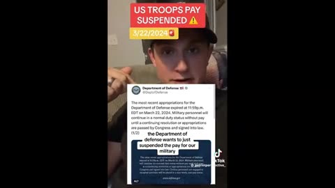 DOD Removing Military Pay ..