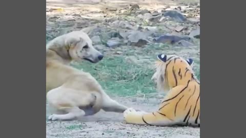 Prank on DOGS with STUFFED TIGERS