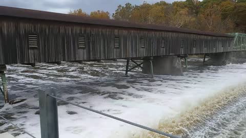 Reservoir Dam Covered Bridge Grand River