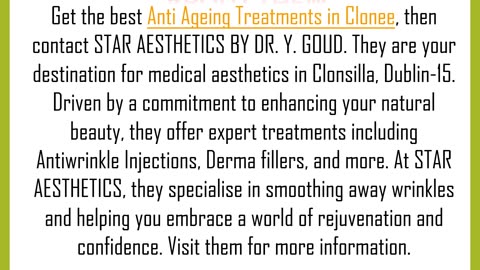 Get the best Anti Ageing Treatments in Clonee