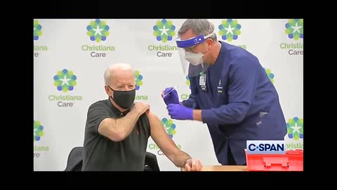 Sleepy Biden taking covid19 vaccine