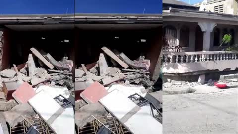 Haiti Earthquake 2021 " Video Shows Collapsed Buildings Torn up