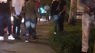 Group of Guys Pull Guns During Argument