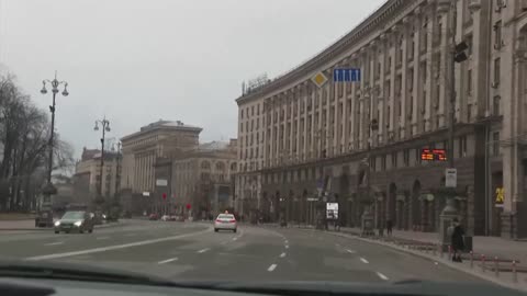 Kiev streets look empty as Russia's invasion of Ukraine continues