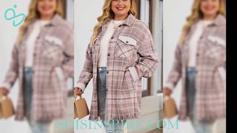 Plus Size Plaid Button Up Dropped Shoulder Outerwear