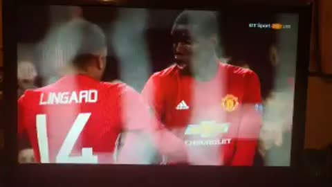 Pogba & Lingard's celebration after the goal