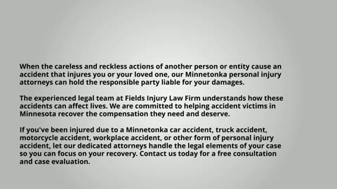 Minnetonka personal injury lawyer