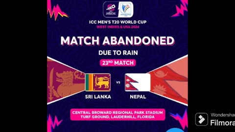 23rd Match T20 World Cup 2024#SLvsNEP.Match Abandoned due to rain.#cricket#shortvideo #youtubeshorts