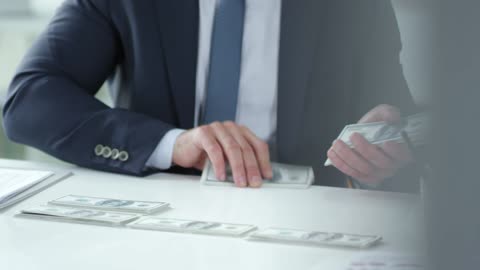 Man counting money