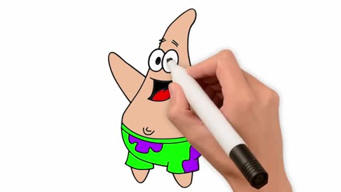 How to Draw Patrick Easy Step by Step and Coloring