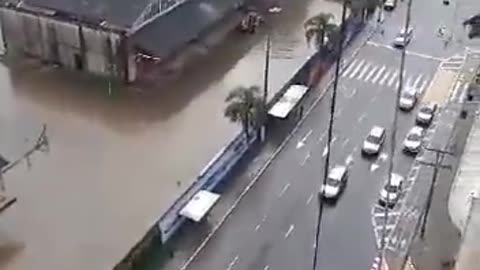 Porto Alegre, Brazil flooded - guaiba lake historic level