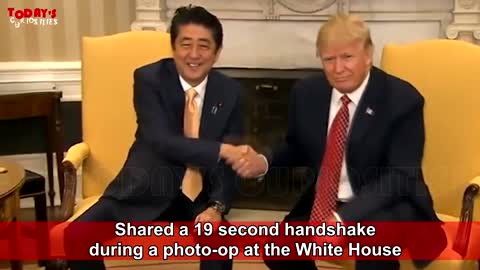 Reliving Trump's hilarious and awkward handshake with Japanese prime minister