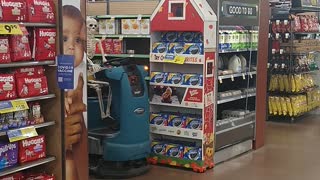 Skeleton Crew Keeps Grocery Store Clean