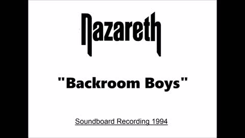 Nazareth - Backroom Boys (Live in Cumbernauld, Scotland 1994) Unplugged