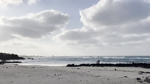 This is the sea and sky of Jeju Island.