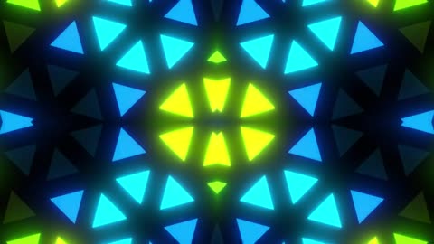 Colorful neon light triangles, Vj loop