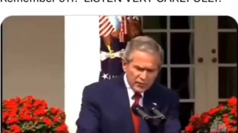 George W. Bush Admitting The World Trade Centers Were Demolished BY EXPLOSIVES