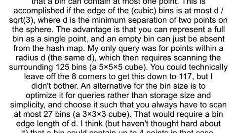 Uniform spatial bins on surface of a sphere