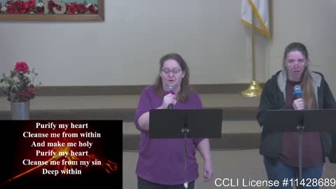 Moose Creek Baptist Church sings “Refiner’s Fire“ During Service 2-20-2022