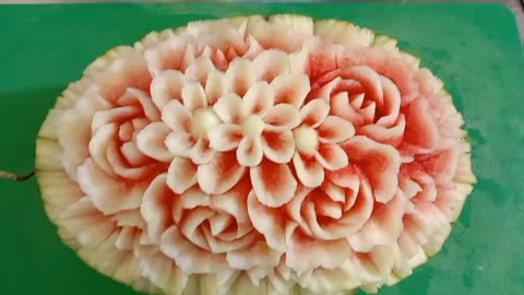 watermelon carvin / vegetable carving / amazing tricks