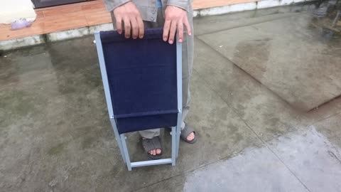 Great idea for a smart craftsman's folding back chair _ DIY smart folding metal