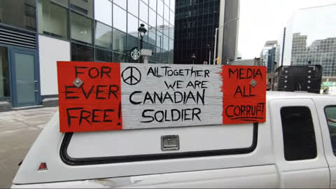 Banners at Ottawa Freedom Convoy