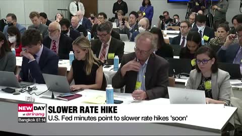 U.S. Fed minutes point to slower rate hikes 'soon'