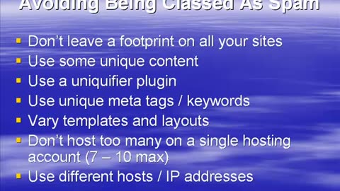 Passible classified as spam sites by some search engines