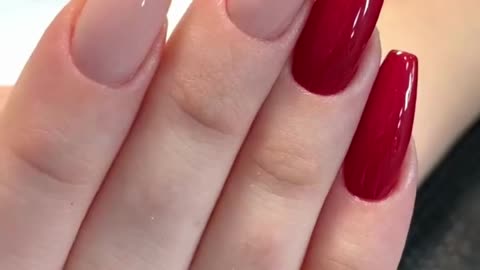 Nails Art red color Idea