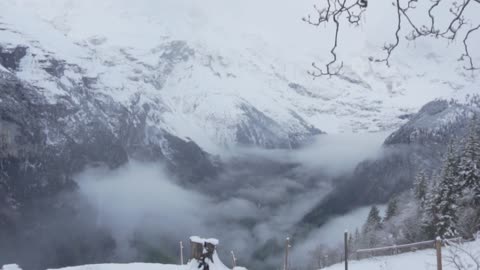 snow capped mountain