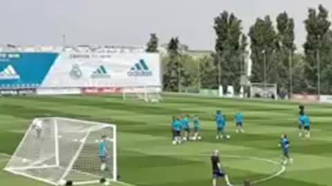 Best Football training ever @Modric & @Zidane with Real Madrid on