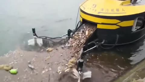 An autonomous robot for cleaning rivers~This is a great idea! We need this everywhere