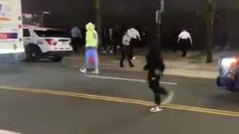 PHILADELPHIA: ONE OFFICER WAS INJURED AFTER A LARGE "DISORDERLY" GROUP OF HUNDREDS OF JUVENILES...