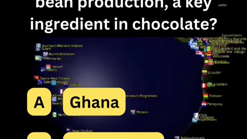 Which country is the biggest contributor to global cocoa bean production?