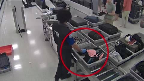 Video footage captures TSA Agents at Miami International Airport stealing cash from passengers' bags