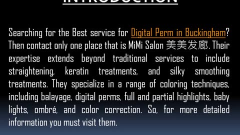 Best service for Digital Perm in Buckingham