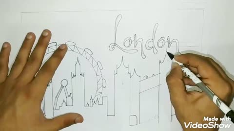 How to draw London clipart drawing stancil art London scenery drawing