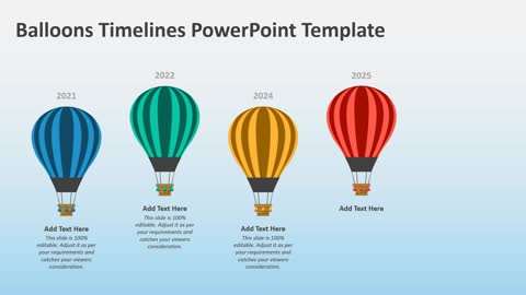 Balloons Timelines PowerPoint Template