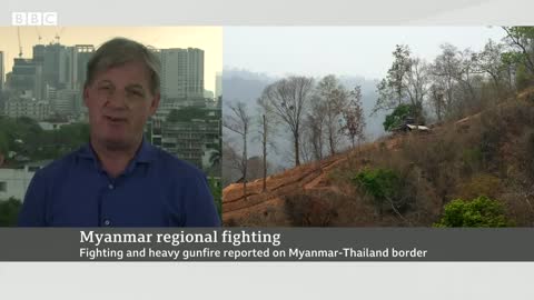 Fighting and heavy gunfire on Myanmar-Thailand border - BBC News