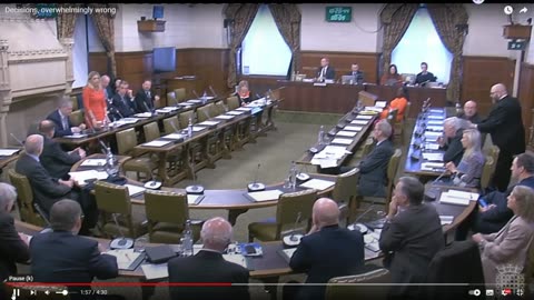 Decisions overwhelmingly wrong-UK Parliamentary Committee Covid Inquiry Debate 27-01-24